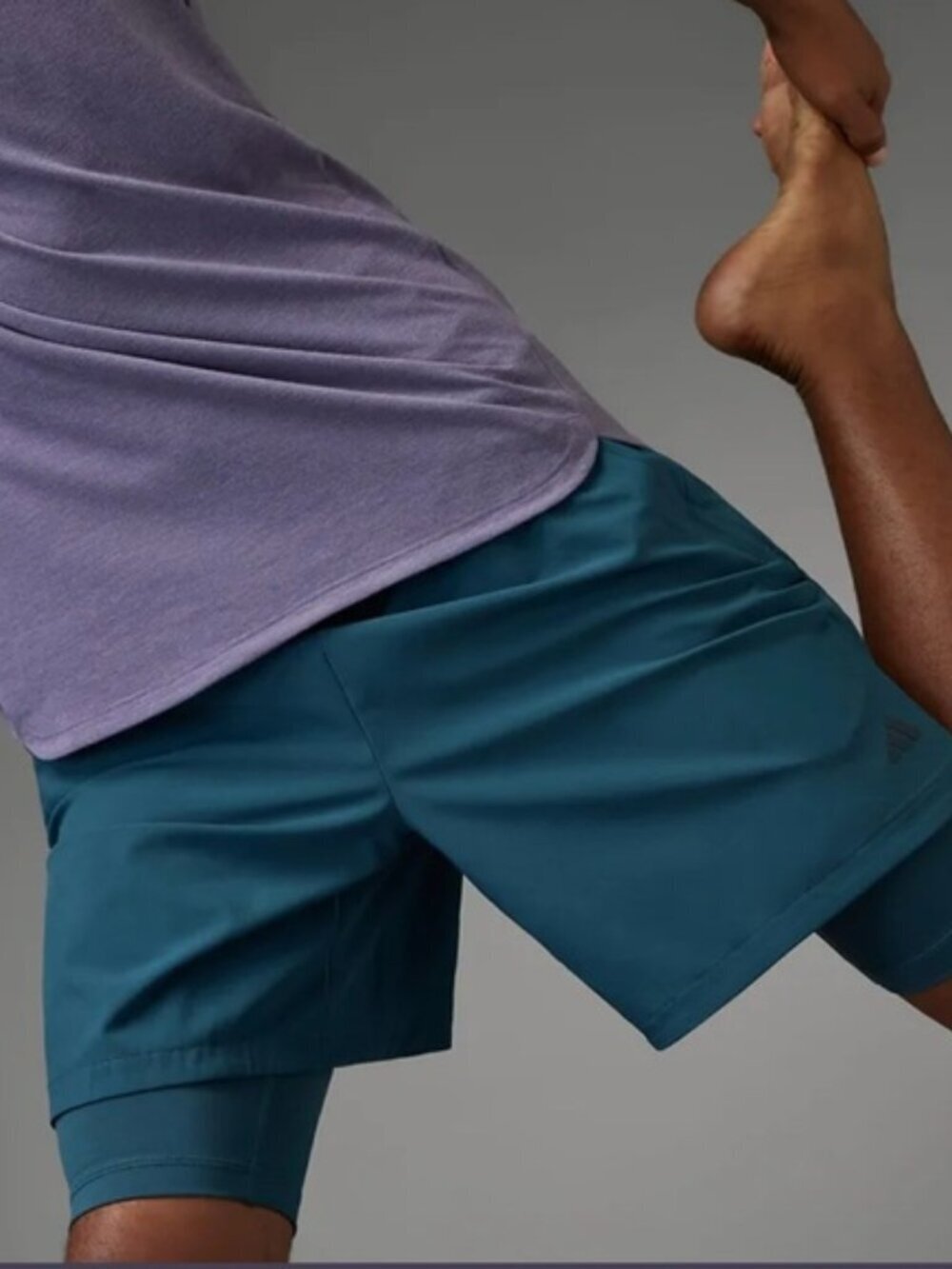 Adidas Men’s Athletic Shorts Drawstring Teal S NWT Athleisure‎ Yoga Performance